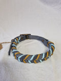 Geflochtenes Lederhalsband mit Paracord - 20mm